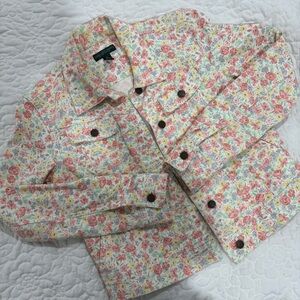Vintage Lauren by Ralph Lauren Floral Denim Jacket